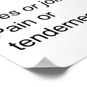 Häufige Symptomatik Leukämie Blutkrebs Poster (Ecke)