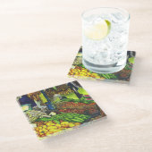 Häufige Themen der menschlichen Interaktion, Budap Glasuntersetzer (Schrägansicht)