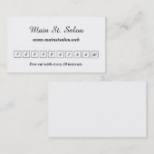 "Häufiger Besucher-" (10 Quadrate) Visitenkarten Treuekarte (Vorne/Hinten)