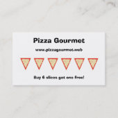 "Häufiger Besucher-" (Pizza-Scheiben) Treuekarte (Vorderseite)