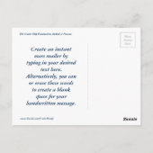 Häufiger Besucher Postkarte (Rückseite)