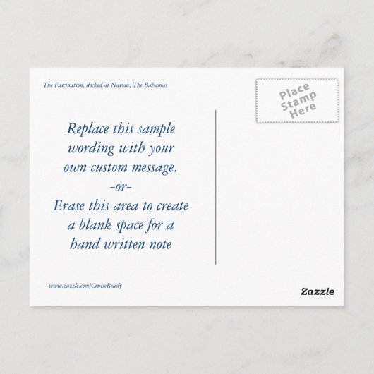 Häufiger Besucher Postkarte (Rückseite)