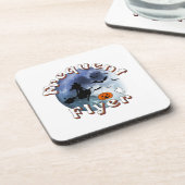 Häufiger Flyer Halloween Rotzspieß Broomstick Getränkeuntersetzer (Linke Seite)