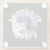 Häufiger Flyer Halloween Rotzspieß Broomstick Glasuntersetzer (Rückseite)