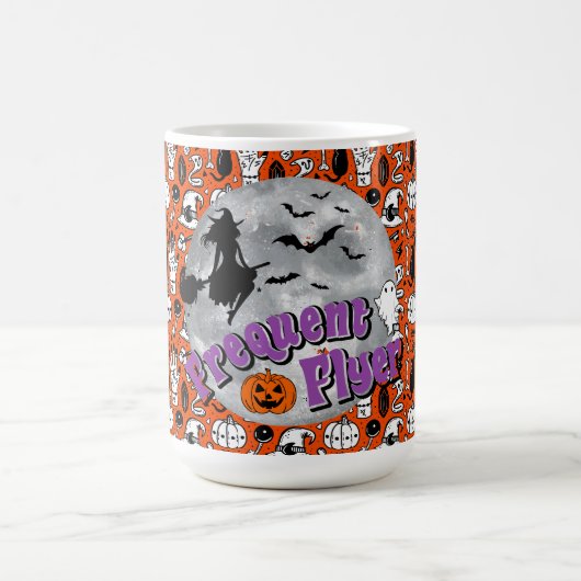 Häufiger Flyer Halloween Rotzspieß Broomstick Kaffeetasse (Mittel)