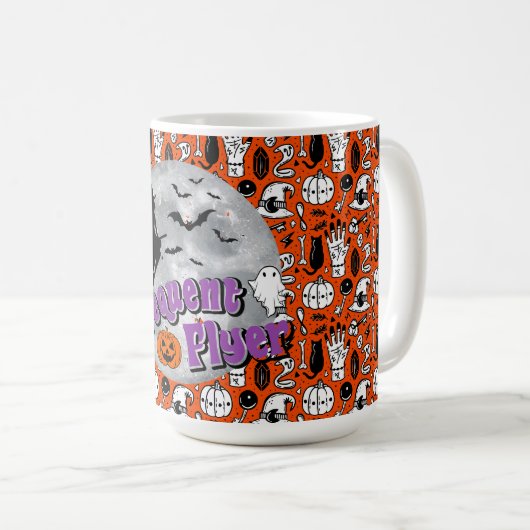 Häufiger Flyer Halloween Rotzspieß Broomstick Kaffeetasse (VorderseiteRechts)