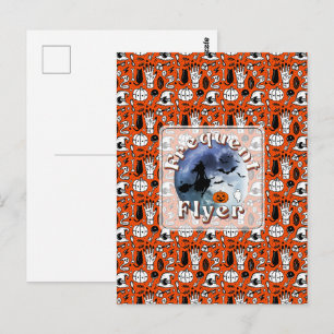 Häufiger Flyer Halloween Rotzspieß Broomstick Postkarte