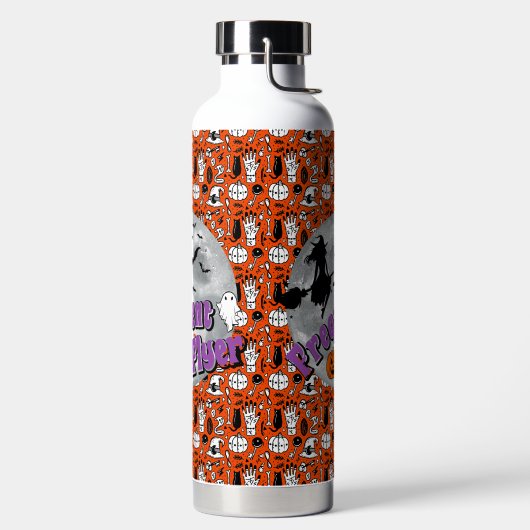 Häufiger Flyer Halloween Rotzspieß Broomstick Trinkflasche (links)