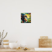 HÄUFIGES CHIMPANZEI 4 POSTER (Küche)