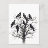 Häufiges Design der schwarzen, raven Crow-Uhr-Stru Postkarte (Vorderseite)
