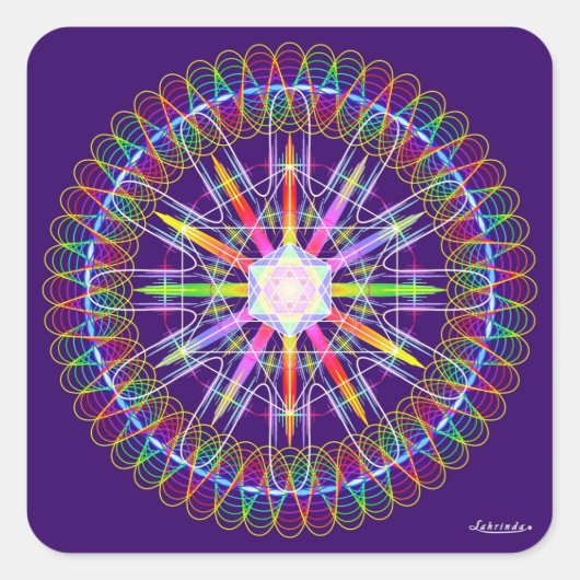 Häufigkeit + Absicht = Heilung Quadratischer Aufkleber (Vorderseite)