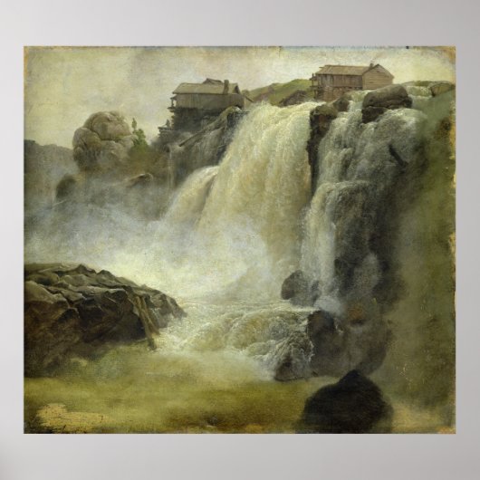 Haugfoss in Norwegen, 1827 Poster (Vorne)