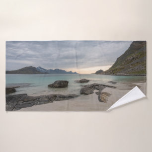 Haukland Beach Lofoten Badehandtuch