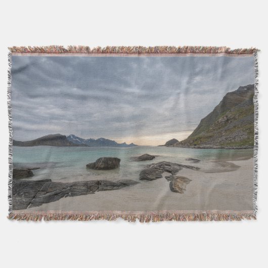 Haukland Beach Lofoten Decke (Vorderseite)