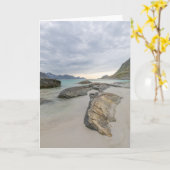 Haukland Lofoten Karte (Gelbe Blume)