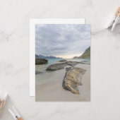 Haukland Lofoten Karte (Vorderseite/Rückseite Beispiel)