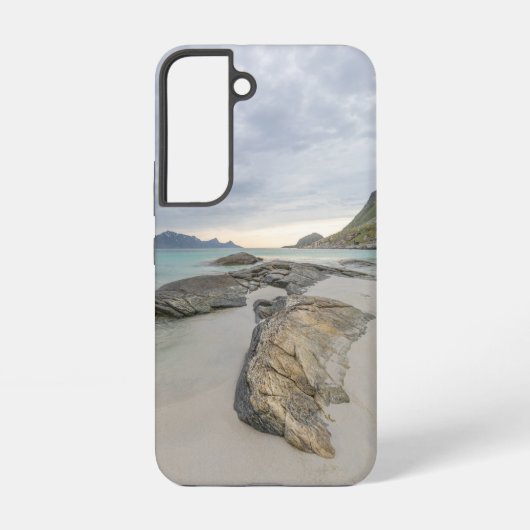 Haukland Lofoten Samsung Galaxy Hülle (Rückseite)