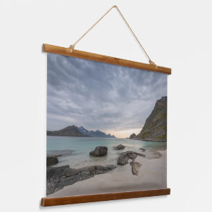 Haukland Lofoten Wandteppich Mit Holzrahmen