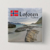 Haukland Souvenir Button (Vorderseite)