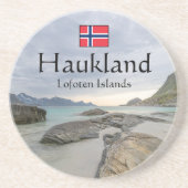 Haukland Souvenir Getränkeuntersetzer (Vorne)