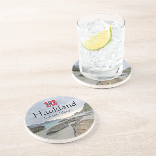 Haukland Souvenir Getränkeuntersetzer (Seite)