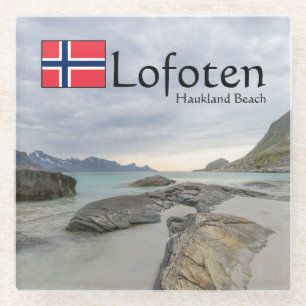 Haukland Souvenir Glasuntersetzer