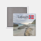 Haukland Souvenir Magnet (Vorderseite/Rückseite)