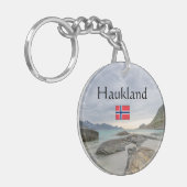 Haukland Souvenir Schlüsselanhänger (Vorderseite links)