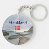 Haukland Souvenir Schlüsselanhänger (Rückseite)