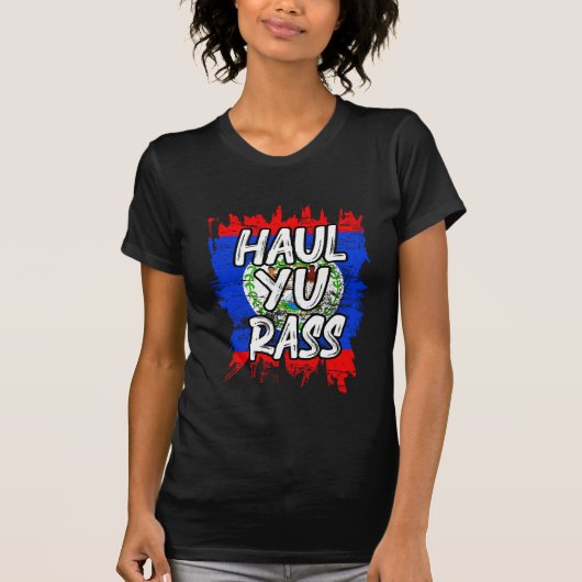 Haul Yu Rass Pride Belize Flag nach Prix Belizean T-Shirt (Vorderseite)