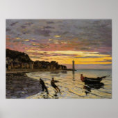 Hauling a Boat Ashore, Honfleur Poster (Vorne)