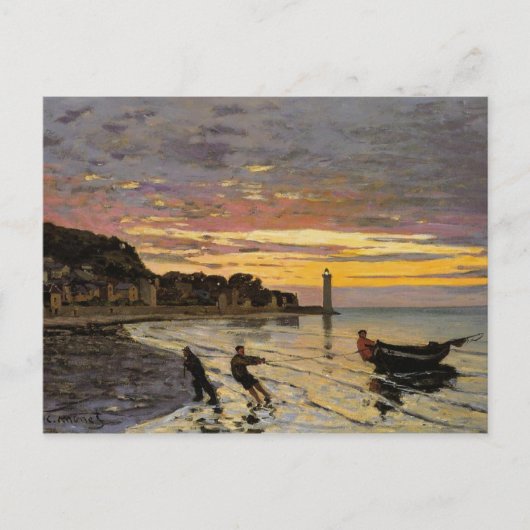 Hauling a Boat Ashore, Honfleur Postkarte (Vorderseite)
