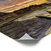 Hauling a Boat Ashore, Honfleur von Claude Monet Poster (Ecke)