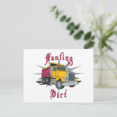 Hauling Dirt Dump Truck Postkarte (Stehend Vorderseite)