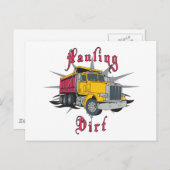 Hauling Dirt Dump Truck Postkarte (Vorne/Hinten)