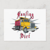 Hauling Dirt Dump Truck Postkarte (Vorderseite)