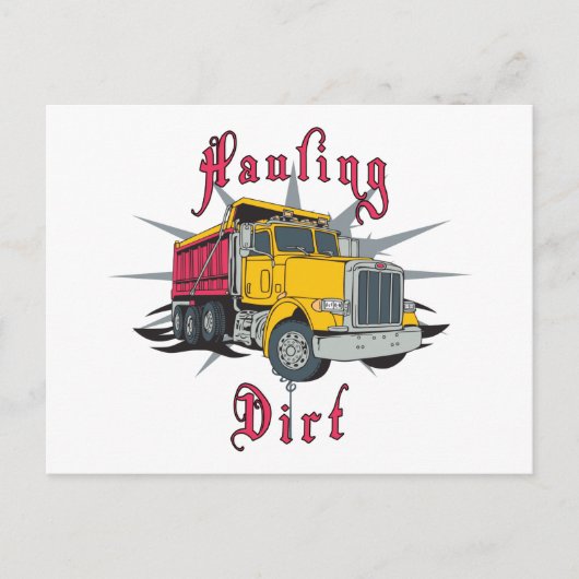 Hauling Dirt Dump Truck Postkarte (Vorderseite)