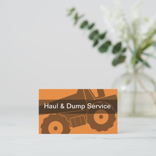 Hauling Dumping Service Visitenkarte (Stehend Vorderseite)
