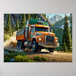 Hauling Gravel - LKW Poster