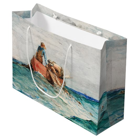Hauling in the Nets (1887) von Winslow Homer Große Geschenktüte