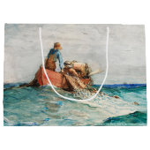 Hauling in the Nets (1887) von Winslow Homer Große Geschenktüte (Rückseite)