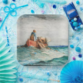 Hauling in the Nets (1887) von Winslow Homer Pappteller (Party)