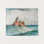 Hauling in the Nets (1887) von Winslow Homer Wandteppich (Vorderseite (Horizontal))