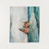 Hauling in the Nets (1887) von Winslow Homer Wandteppich (Vorderseite)