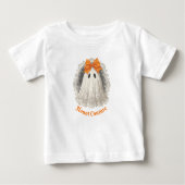 Haunt Couture Lace Ghost in Orange Bow Baby T-shirt (Vorderseite)