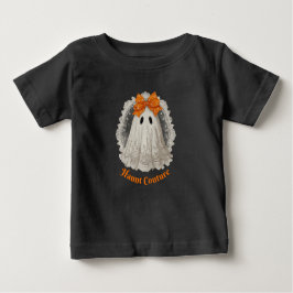 Haunt Couture Lace Ghost in Orange Bow Baby T-shirt