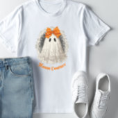 Haunt Couture Lace Ghost in Orange Bow Baby T-shirt