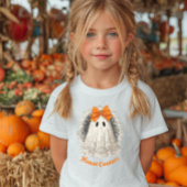Haunt Couture Lace Ghost in Orange Bow Baby T-shirt