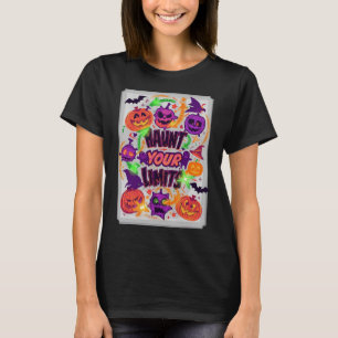 Haunt Eure Grenzen Neon Halloween T - Shirt