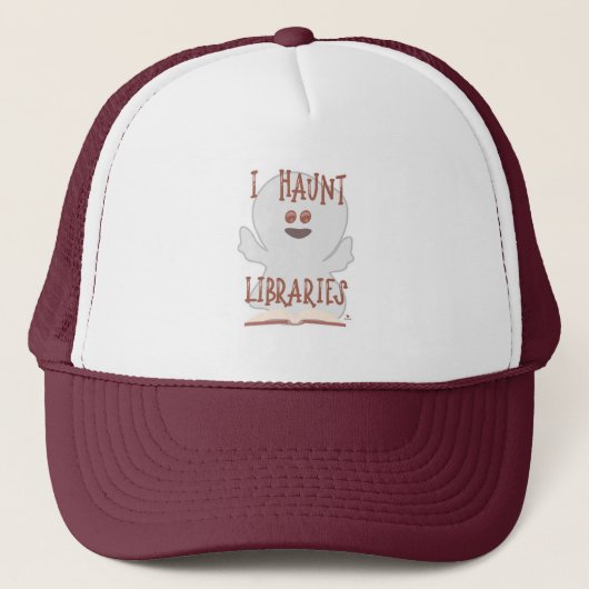 Haunt Libraries Funny Bookmark Art Truckerkappe (Vorderseite)